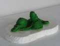 Entspannte grüne Gaia, Modell. 22 x 13 x 6,5 cm, Knetmasse. 2004